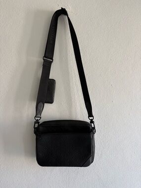 Louis Vuitton Black Monogram Embossed Messenger Bag